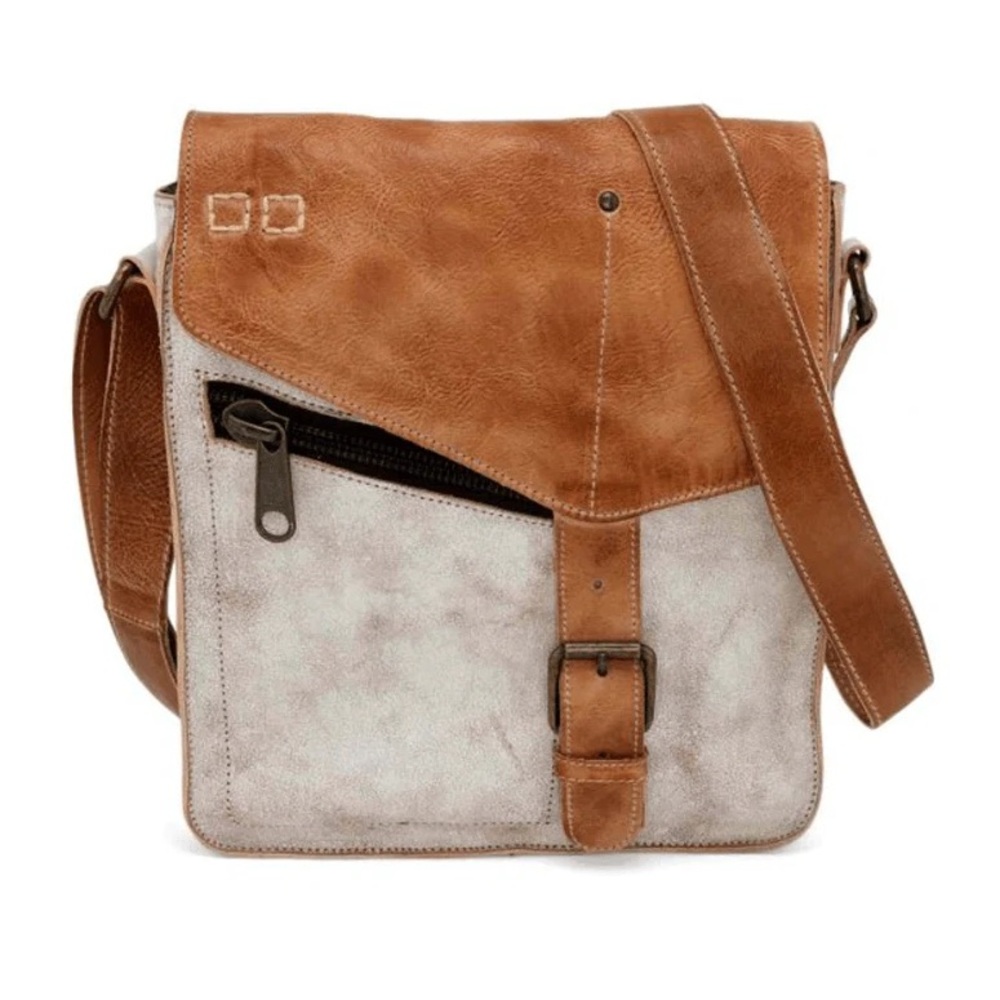 NWT Bed Stu Venice Beach Crossbody in Nectar Lux Tan Rustic